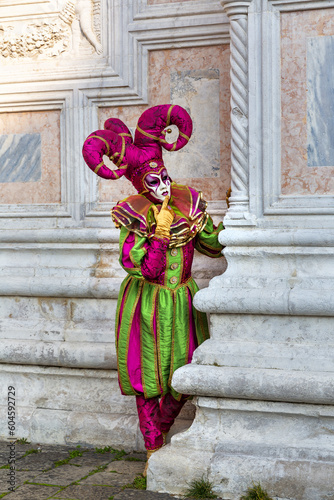 Beautiful carnival masks in Campo San Zaccaria, Venice