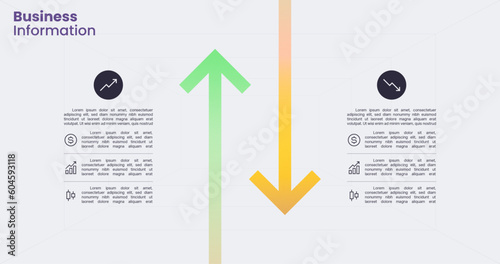 infographic comparison chart diagram template for 2 project business information concept