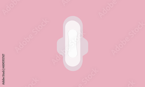 Sanitary Pad Isolated on pink illustration of menstrual pads