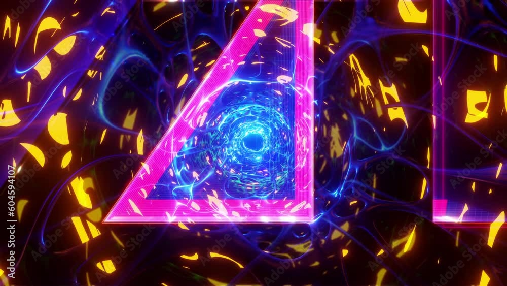 Five seconds Countdown timer with abstract Sci fi tunnel science ...