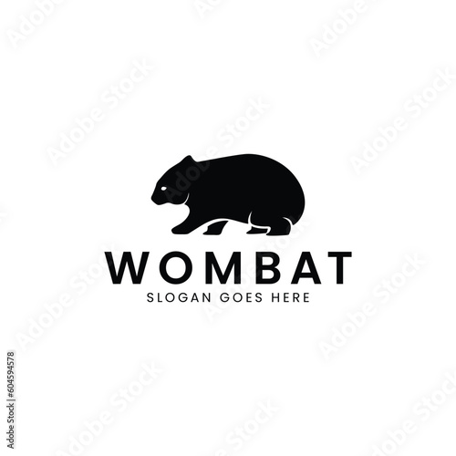 design a modern and minimalist logo wombat, animal in australia