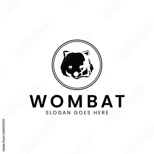 design a modern and minimalist logo wombat