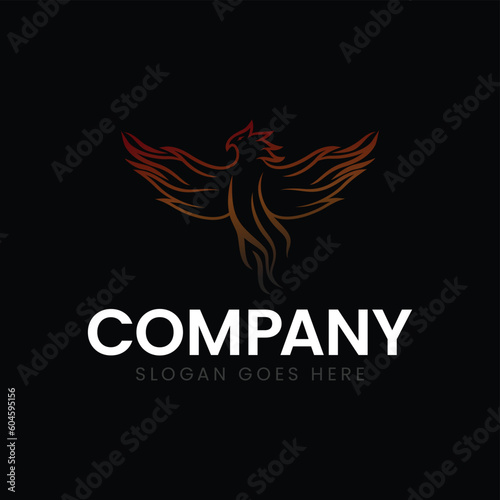 eagle symbol logo, phoenix vector logo template © BLAZE