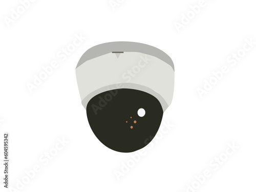 CCTV camera security installed on wall of the building. Scan the area for surveillance purposes. Can be used for background in security work. Animation seamless loop, 3D