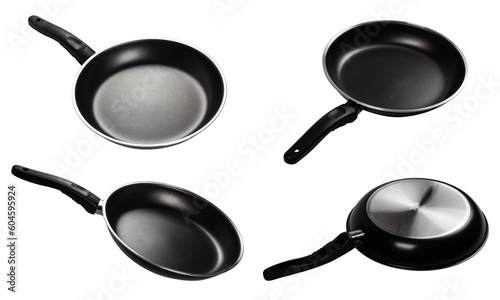 Frying Pan Set isolated on a white background