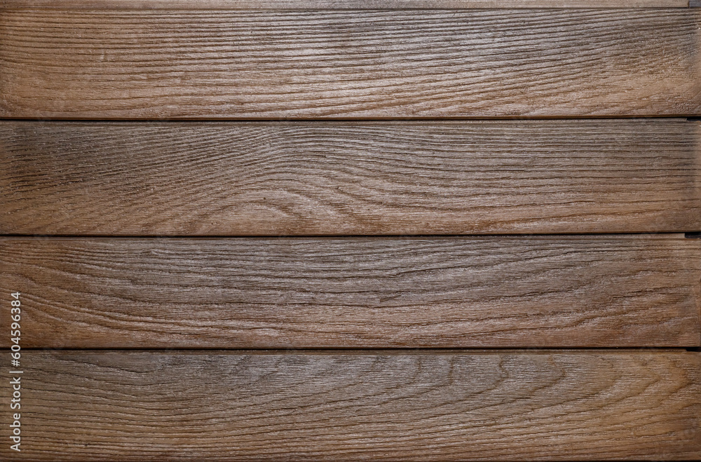 Fototapeta premium Stoneware panels with natural wood effect used for rustic interior walls Decorative artificial stone that looks like wooden planks