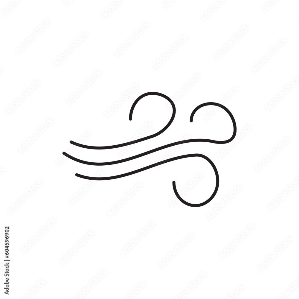 Wind vector icon. Wind flow flat sign design. Weather wind symbol pictogram. UX UI icon Wind vector icon. Wind flow flat sign design. Weather wind symbol pictogram. UX UI icon