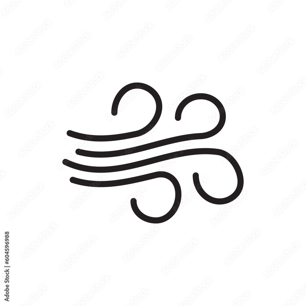 Wind vector icon. Wind flow flat sign design. Weather wind symbol pictogram. UX UI icon Wind vector icon. Wind flow flat sign design. Weather wind symbol pictogram. UX UI icon