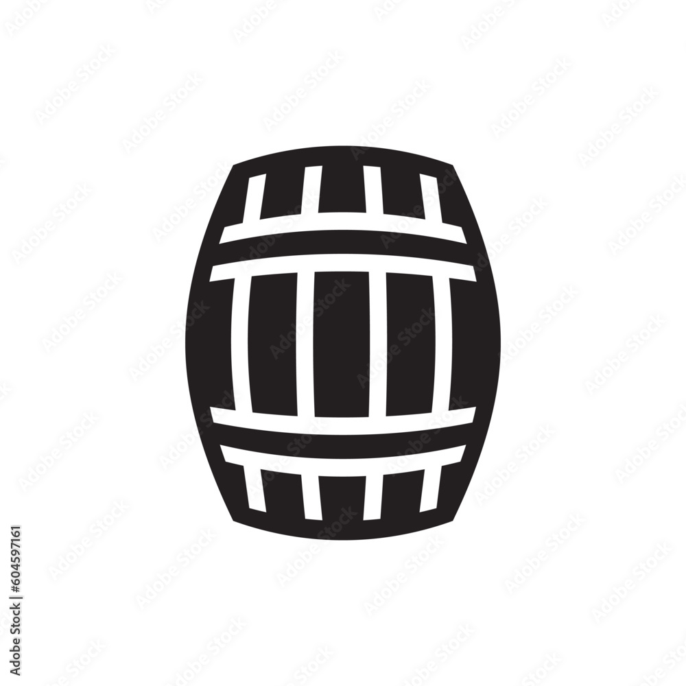 Wooden barrel vector icon. Wine barrel icon. Barrel flat sign design. Wine barrel symbol pictogram. UX UI icon Wooden barrel vector icon. Wine barrel icon. Barrel flat sign design. Wine barrel symbol pictogram. UX UI icon