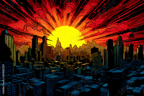 a new york city cover pop art style. generative AI