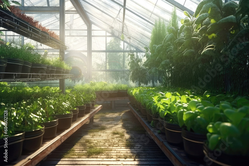 Green Haven: Flourishing Young Plants Nurturing Healthy Food. Generative Ai
