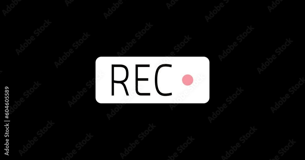 Blinking Red Record Button With TV interference Blinking Red Record Button With TV interference