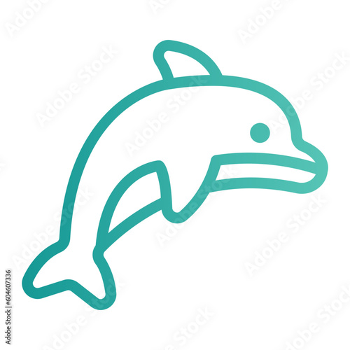 dolphin gradient icon