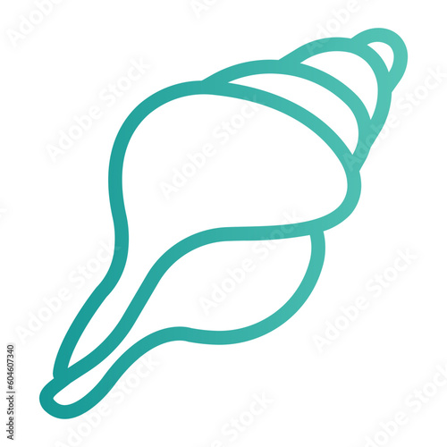 conch shell gradient icon