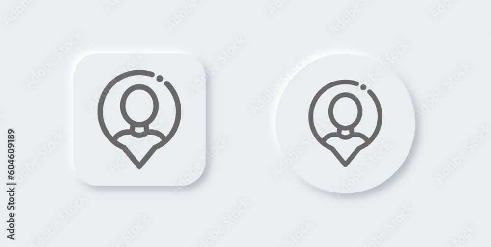 Video call line icon in neomorphic design style. Chat signs vector illustration. Video call line icon in neomorphic design style. Chat signs vector illustration.