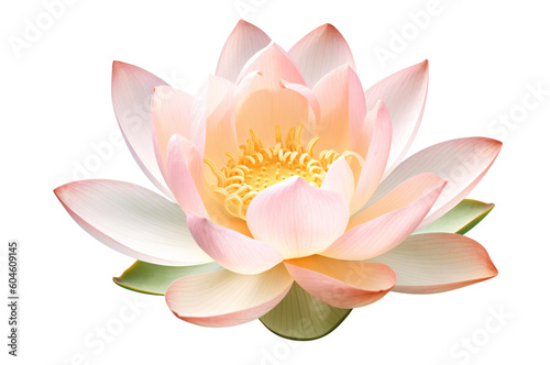 pink lotus isolated on white