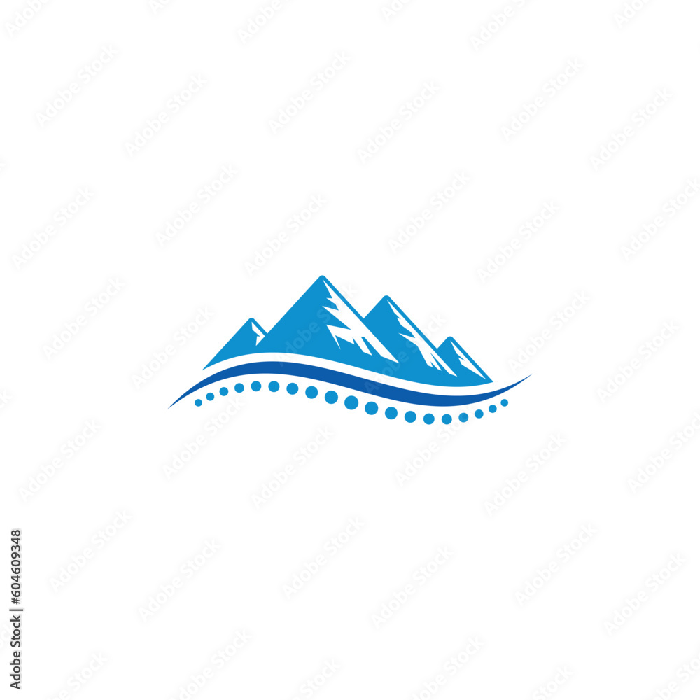 Mountain and Spine logo or icon design