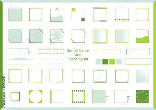simple frame and heading set