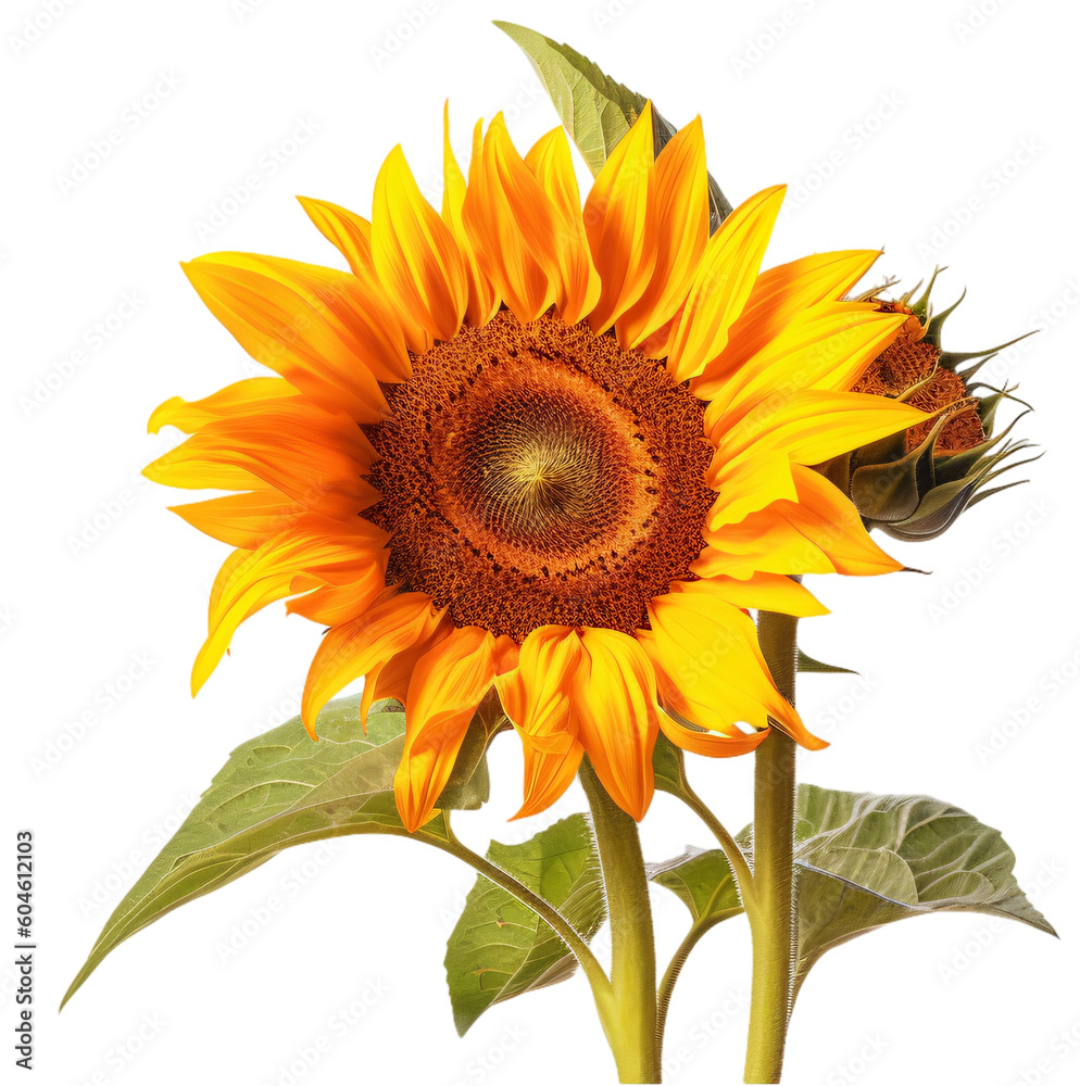 Obraz premium sunflower isolated on white background