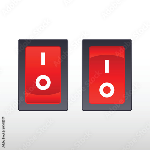 Switch button or turn on turn off power