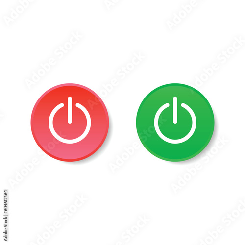 Power button front device panel vector icon