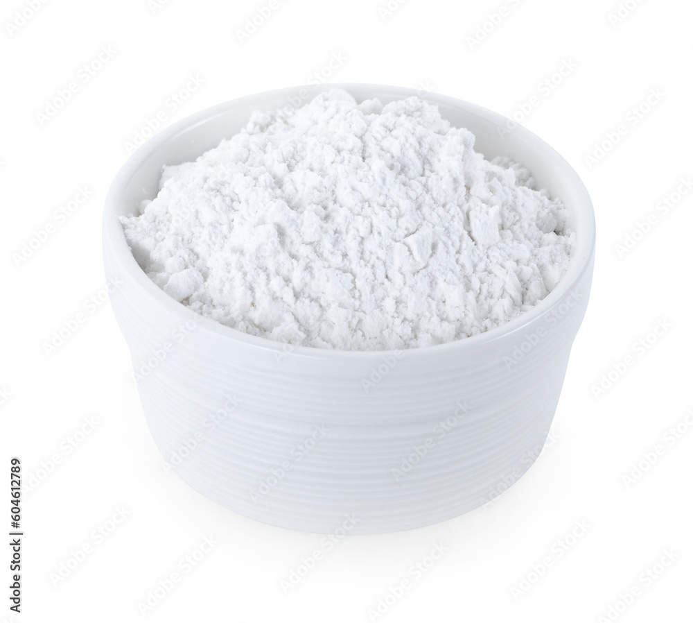 tapioca flour isolated on white background tapioca flour isolated on white background