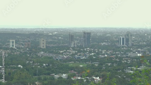 Buildings in Islamabad City with Green Trees Around