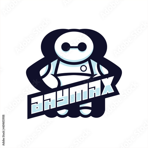 Obraz na plátně baymax robot mascot vector logo illustration