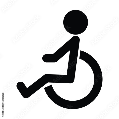 disabled icon, wheelchair vector, chair illustration