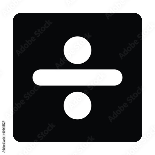 divide sign icon, divide vector, sign illustration