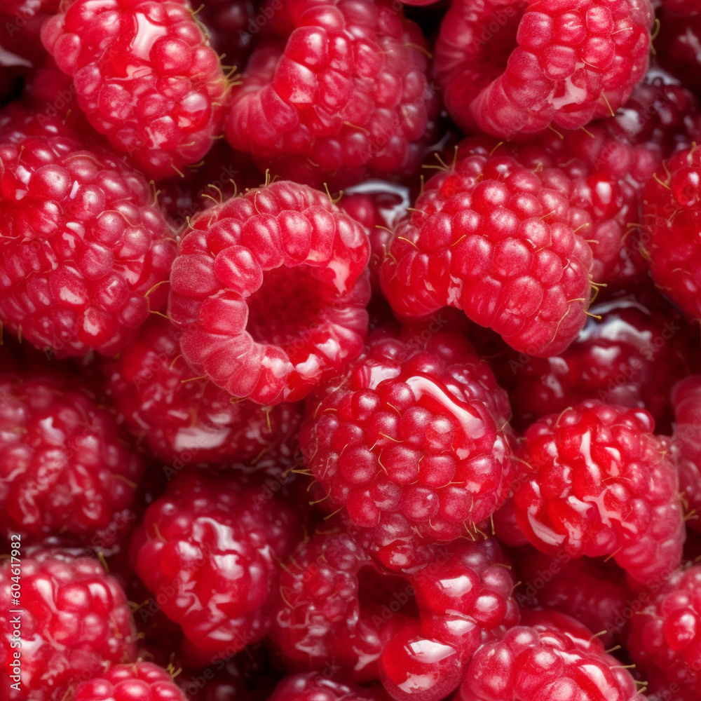red raspberries. seamless pattern, Generative AI, red raspberries. seamless pattern, Generative AI,
