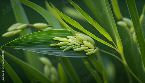 Verdant Abundance: A Lush Paddy Field Blooms with Golden Grains
