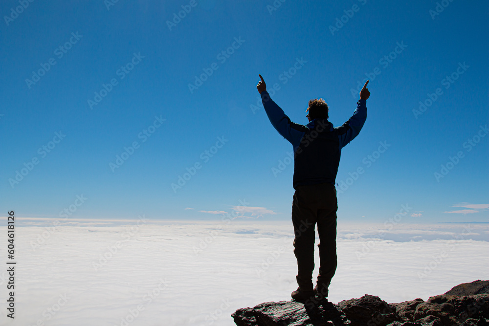 Watching the sunset over the clouds on Manchao, Cordón de Ambato - Catamarca Watching the sunset over the clouds on Manchao, Cordón de Ambato - Catamarca