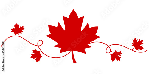 Canada day line art style vector illustration, canada day background