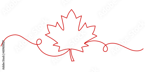 Canada day line art style vector illustration, canada day background