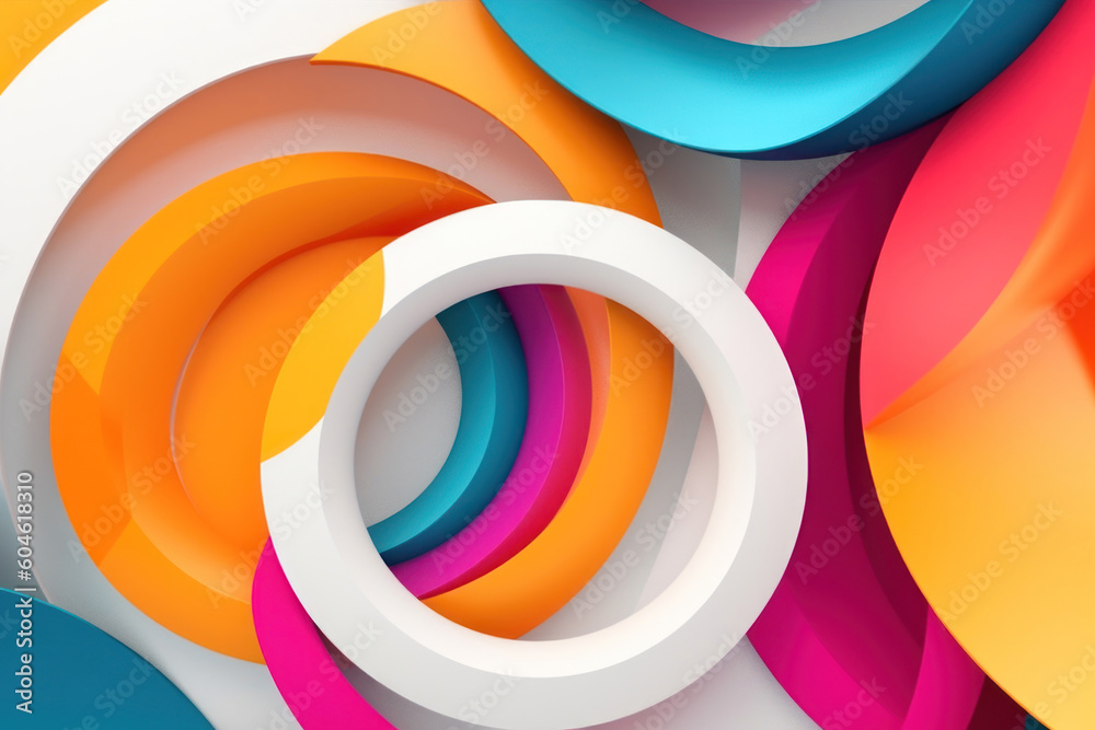 Fond abstrait graphique composé de cercles colorés Fond abstrait graphique composé de cercles colorés