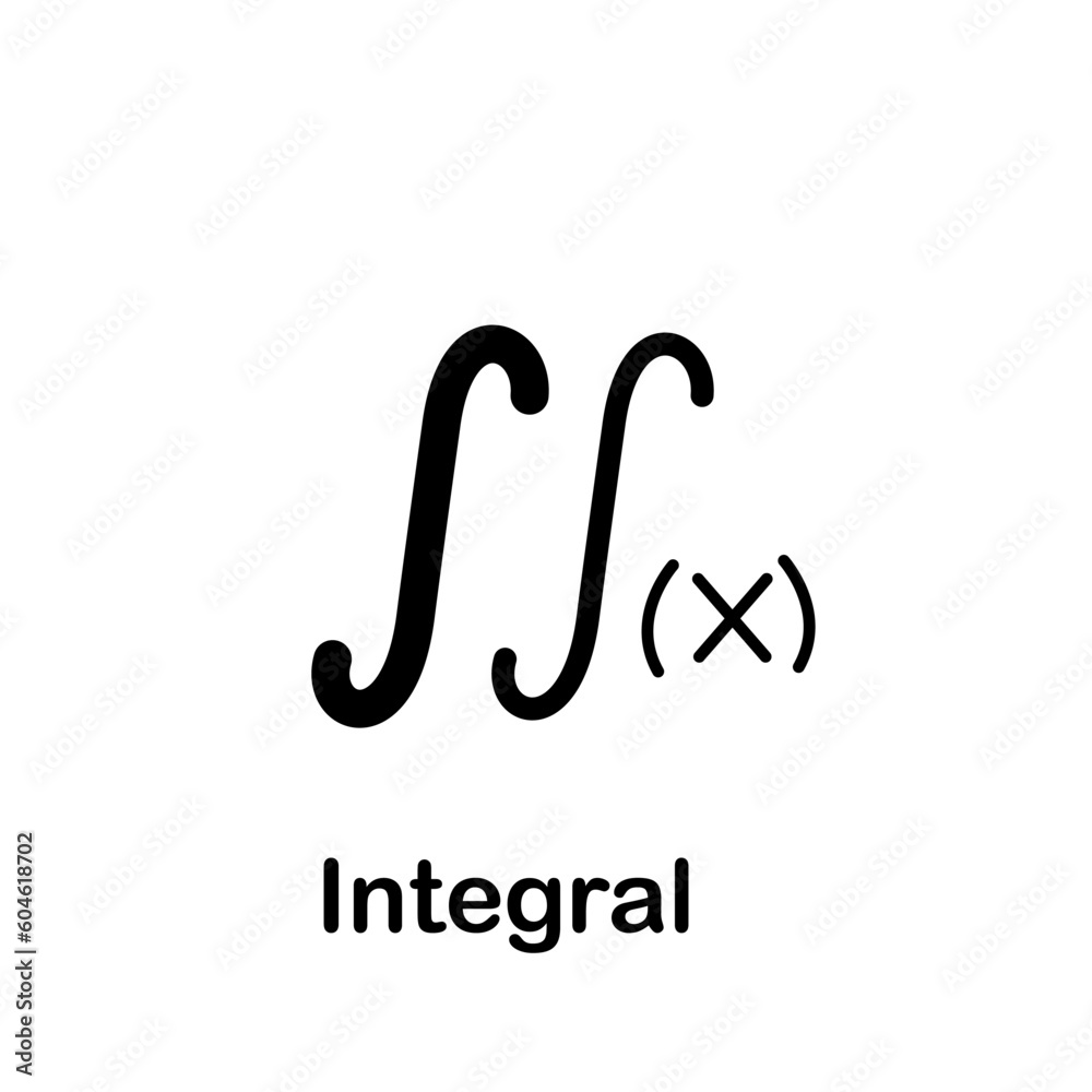 Integral icon vector logo design template Integral icon vector logo design template
