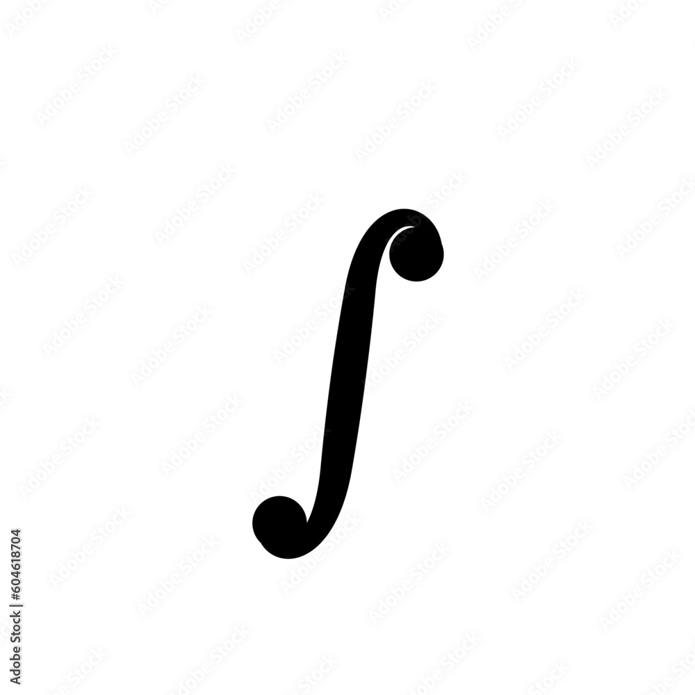 Integral icon vector logo design template Integral icon vector logo design template