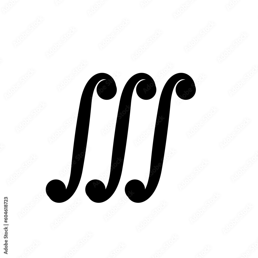Integral icon vector logo design template Integral icon vector logo design template