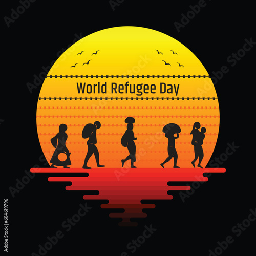 world Refugee day concept design