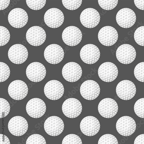 Vector seamless texture with balls on a grey background.