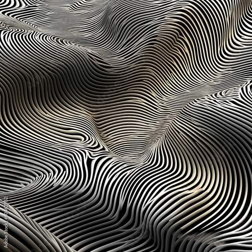 Pattern made of fingerprint waves 