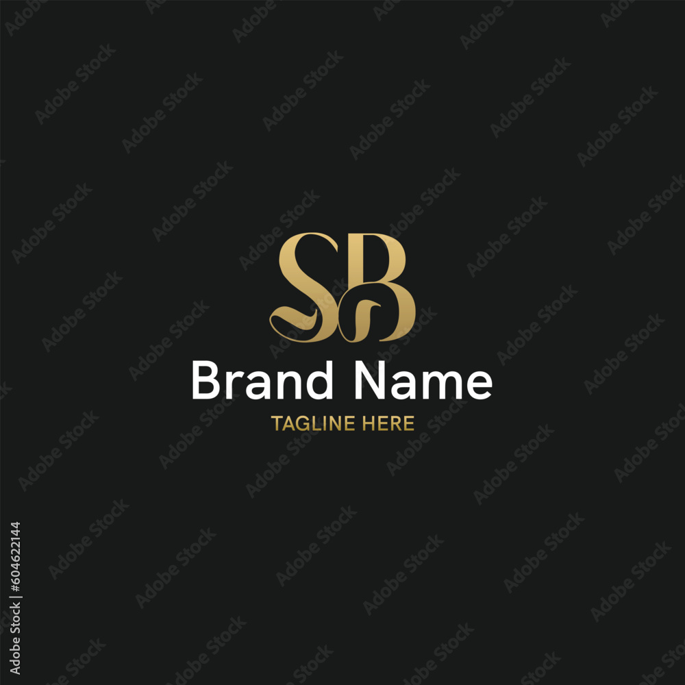 Professional and elegant Initial Logo Design with letter SB Professional and elegant Initial Logo Design with letter SB