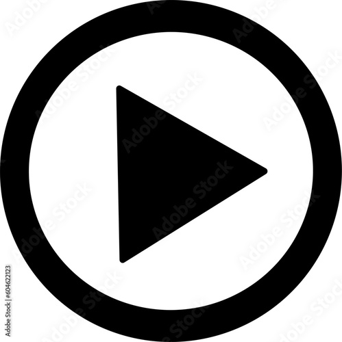 Play Icons for Graphic Design Projects. Play icon on button. Replaceable vector design.