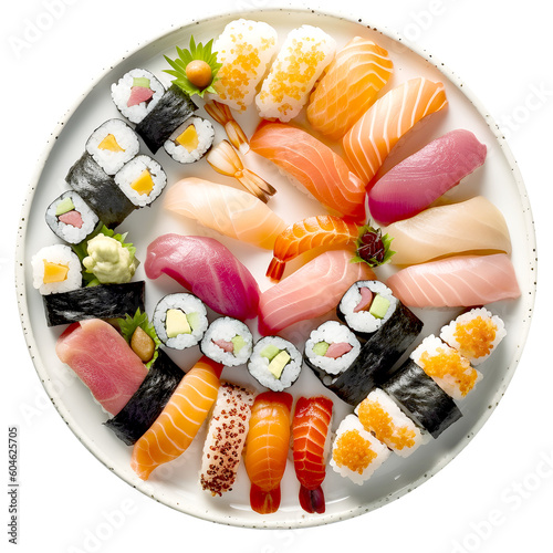 sushi on a plate