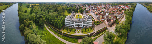 Offenbach am Main - Rumpenheim. great panorama from above. photo