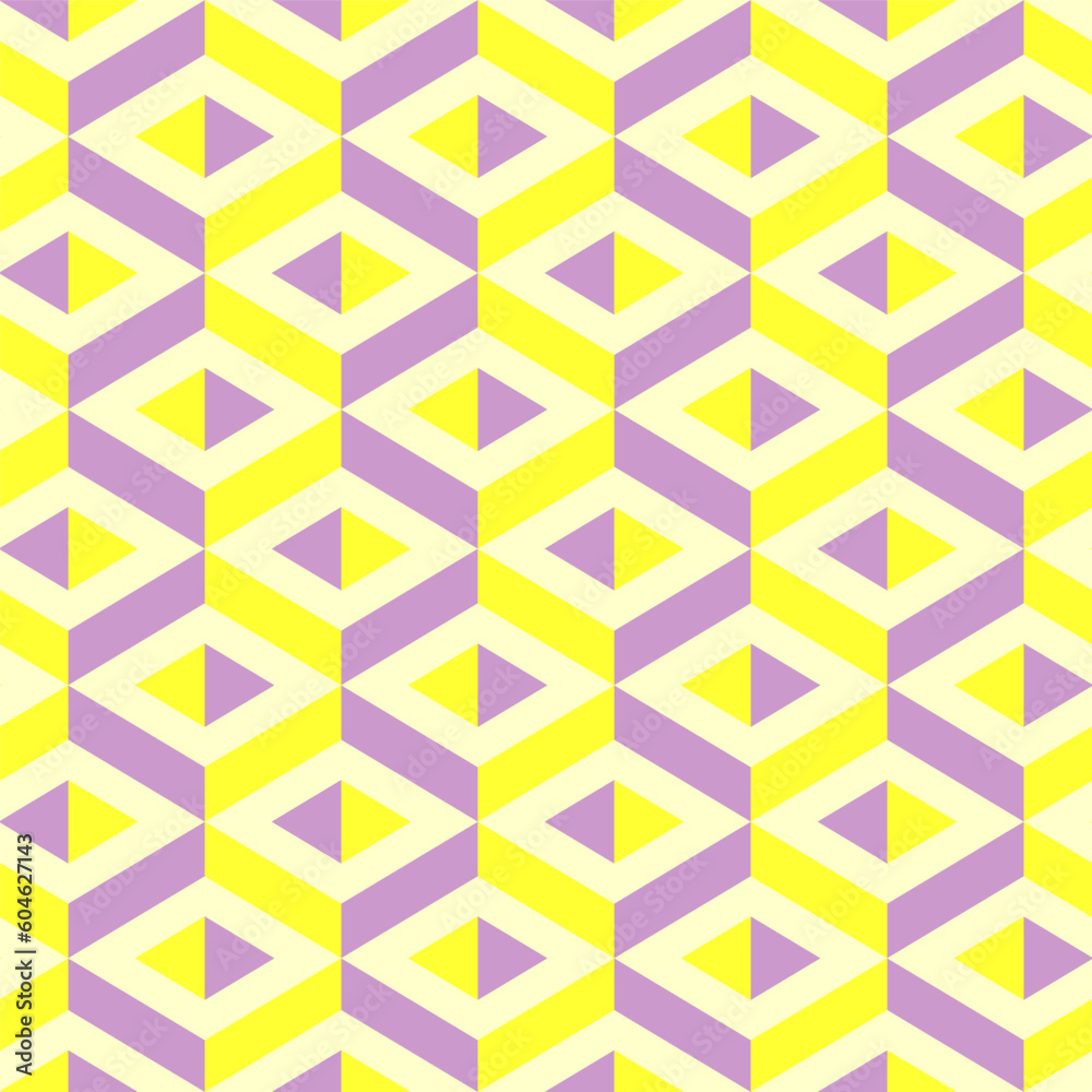 Geometric seamless pattern. Simple geometric structure of rhombuses. Repeating texture. Convex shapes. Design for prints, fabrics, fabrics, textiles, home decor, furniture, foil.