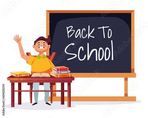 Back to school concept. Vector graphic design element illustration
