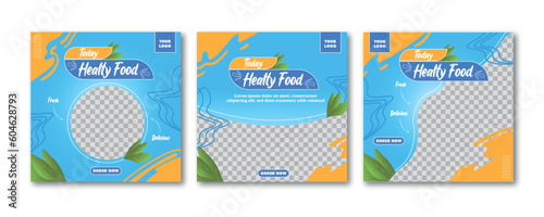 Healty Food Template Premium Vector 