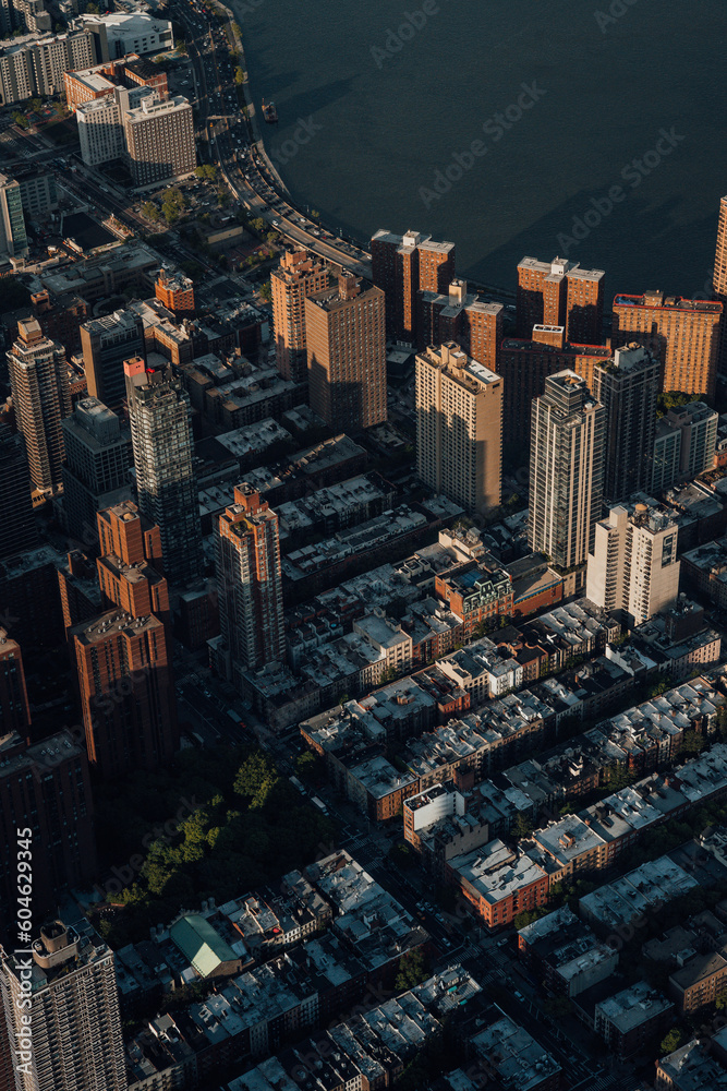 Obraz premium aerial view city details